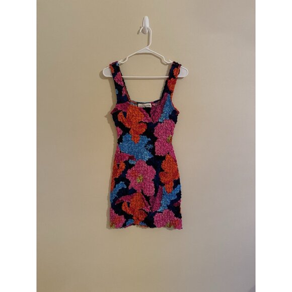 Mara Hoffman New Laura Dress Popcorn Mini Multicolor Floral Small - Picture 2 of 5